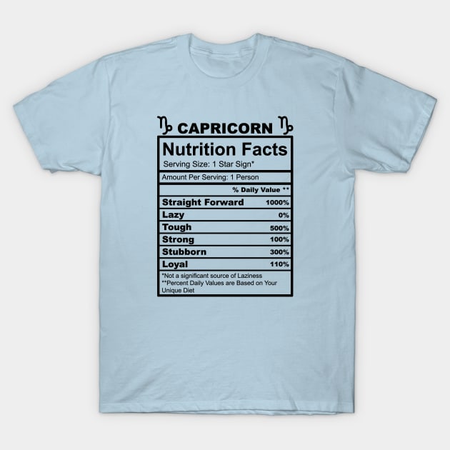 Capricorn Facts T-Shirt by thechicgeek